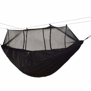 $39 Bushcraft Hammock Tent With Mosquito Net + FREE PILLOW - Black - Travel