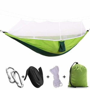 $39 Bushcraft Hammock Tent With Mosquito Net + FREE PILLOW - Lime Green - Travel