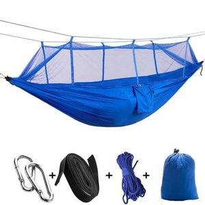 $39 Bushcraft Hammock Tent With Mosquito Net + FREE PILLOW - Royal Blue - Travel