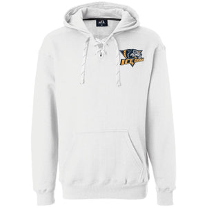 Embroidered America Heavyweight Sport Lace Hoodie - White / X-Small - Sweatshirts