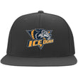 Load image into Gallery viewer, Embroidered Flat Bill Twill Flexfit Cap - Dark Grey / S/M - Hats