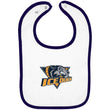 Load image into Gallery viewer, Embroidered Infant Terry Snap Bib - White/Navy / One Size - Accessories