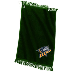 Embroidered Port & Co. Grommeted Finger Tip Towel - Hunter Green / One Size - Ice Dogs