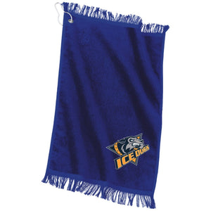 Embroidered Port & Co. Grommeted Finger Tip Towel - Royal / One Size - Ice Dogs