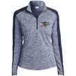 Load image into Gallery viewer, Embroidered Sport-Tek Ladies Electric Heather Colorblock 1/4-Zip Pullover - True Navy Electric/True Navy / X-Small - Sweatshirts