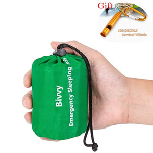 Emergency Thermal Sleeping Bag | Waterproof - Green and gift - bushcraft
