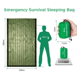 Emergency Thermal Sleeping Bag | Waterproof - Green - bushcraft