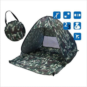 Folding Pop Up Beach Tent - Army Green / China - Travel