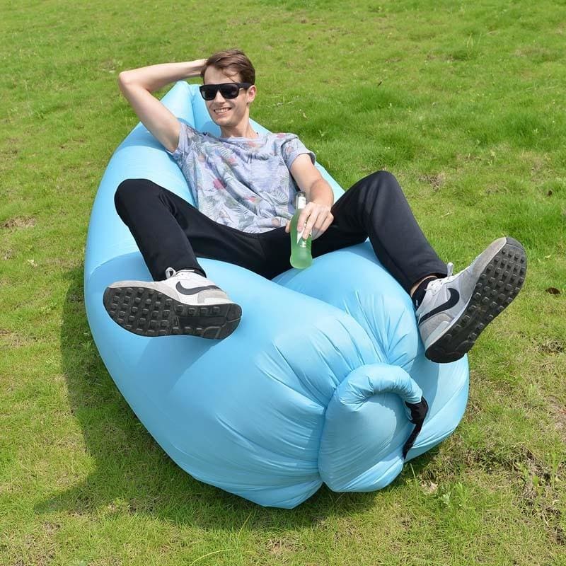 Inflatable Beach Lounge Chair Fast Folding Camping Sleeping Bag Home  Inflatable Sofa Waterproof Air Cushion Bed - AliExpress