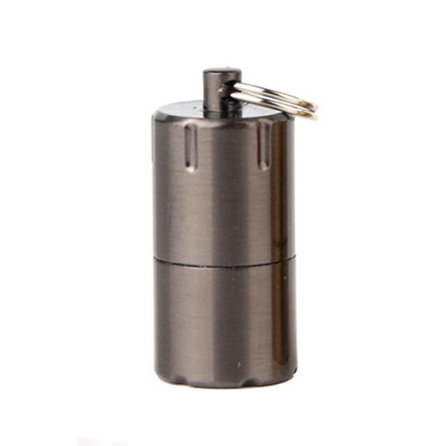 Survival Compact Kerosene Lighter For Your Key Chain - Gray - Gadgets