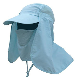 Visor Hat With Face Neck Cover - Blue / L - Travel