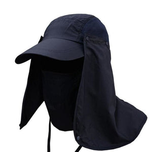 Visor Hat With Face Neck Cover - Dark blue / L - Travel