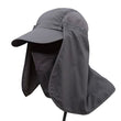 Load image into Gallery viewer, Visor Hat With Face Neck Cover - Dark Gray / L - Travel