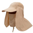 Load image into Gallery viewer, Visor Hat With Face Neck Cover - Khaki / L - Travel