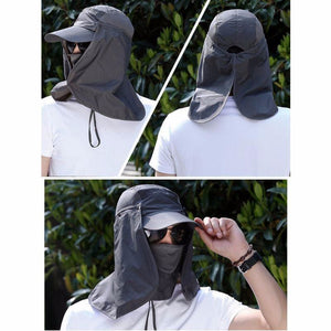 Visor Hat With Face Neck Cover - Travel